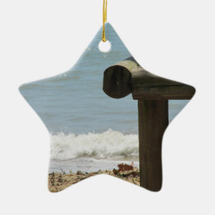 Tropical Beach Ceramic Ornament