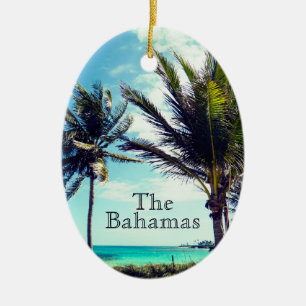 Tropical Beach Ceramic Ornament