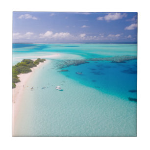 Tropical Beach Ceramic Tile