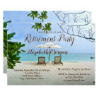 Beach Chairs Retirement Party Invitations | Zazzle.com