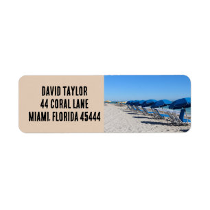 TROPICAL BEACH chairs Return Address Labels