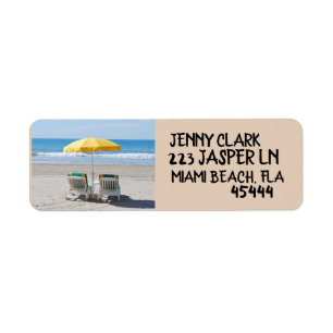 TROPICAL BEACH & CHAIRS RETURN ADDRESS LABELS