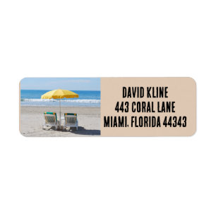TROPICAL BEACH & CHAIRS RETURN ADDRESS LABELS