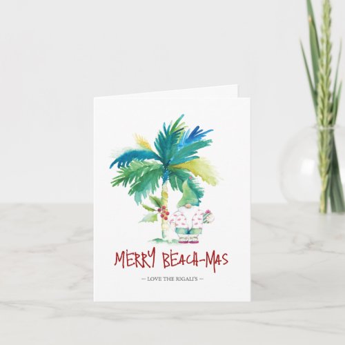 Tropical Beach Christmas Card