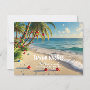 Tropical Beach Christmas Card – Custom Family card