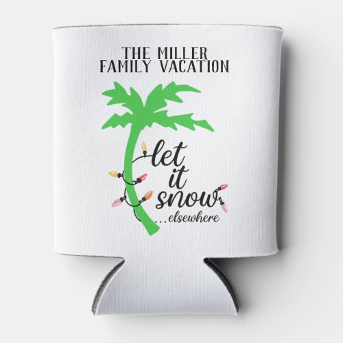 Tropical Beach Christmas Family Vacation  Can Cooler