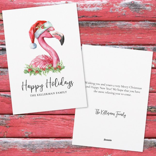 Tropical Beach Christmas Happy Holidays Holiday Card (Tropical Beach Christmas Happy Holidays Holiday Card )