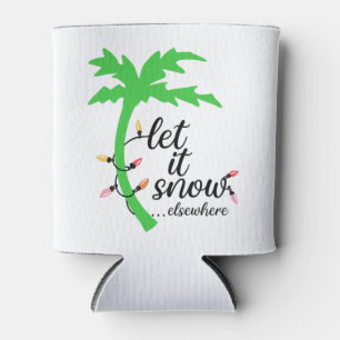 Tropical Beach Christmas Vacation  Can Cooler
