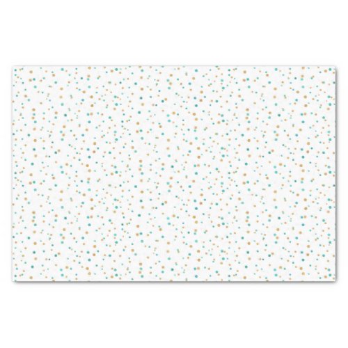 Tropical Beach Coastal Turquoise and Brown Dots Tissue Paper