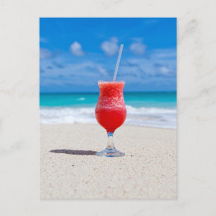 TROPICAL BEACH COCKTAIL DRINK POSTCARDS