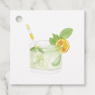 Tropical Beach Cocktail Wedding Favor Tags