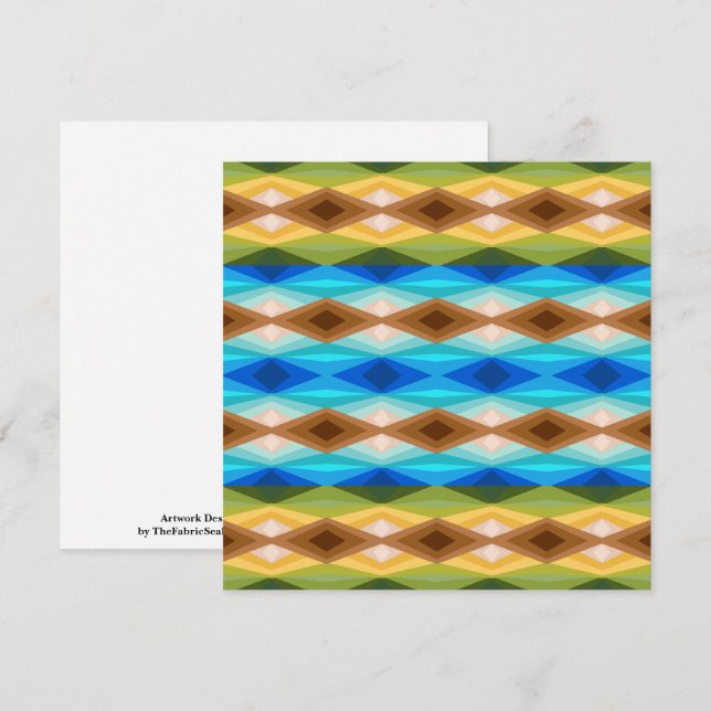 Tropical Beach Colored Kaleidoscope Abstract Art  Card (Front/Back)