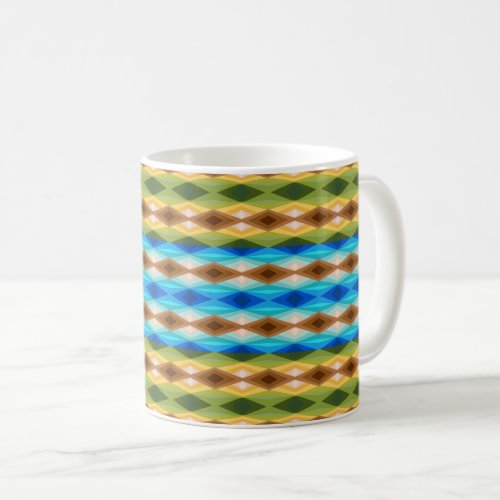 Tropical Beach Colored Kaleidoscope Abstract Art  Coffee Mug