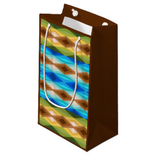 Tropical Beach Colored Kaleidoscope Abstract Art  Small Gift Bag