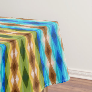 Tropical Beach Colored Kaleidoscope Abstract Art Tablecloth