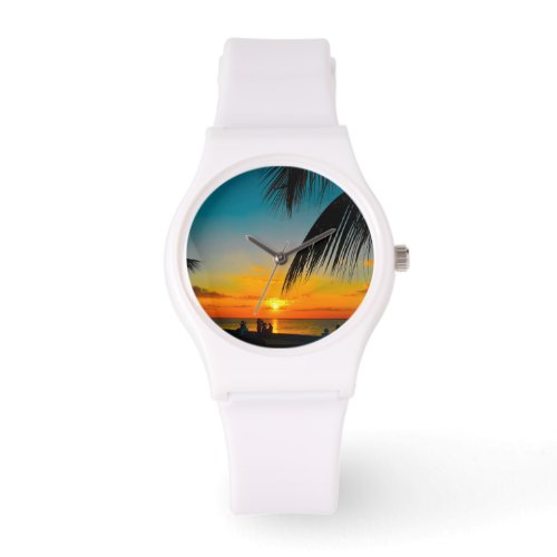 Tropical Beach Colorful SUNSET Ladies Sporty Watch