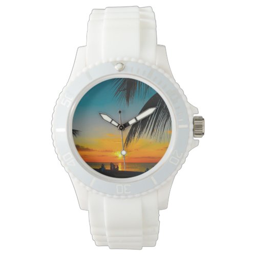 Tropical Beach Colorful SUNSET Ladies Sporty Watch
