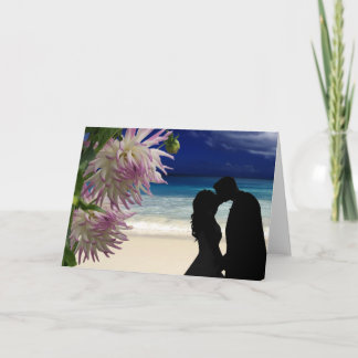 Tropical Beach Couple Thank You Card