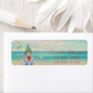 Tropical,Beach,Cute Gnome,Snowflakes Label