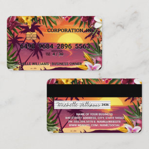 Tropical Beach Debit Card Style