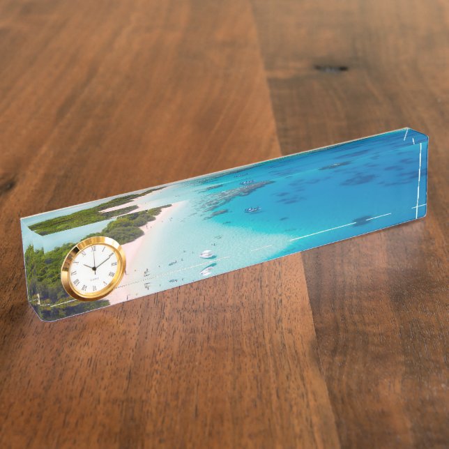 Tropical Beach Desk Name Plate (Side)