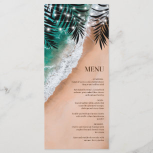 Tropical Beach Destination Menu