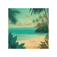 Tropical Beach Destination Newlyweds Wedding Gift