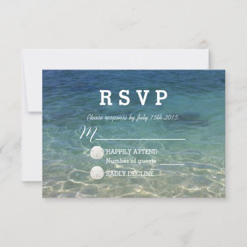 Tropical Beach Destination Summer Wedding RSVP