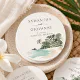Tropical Beach Destination Wedding Classic Round Sticker | Zazzle