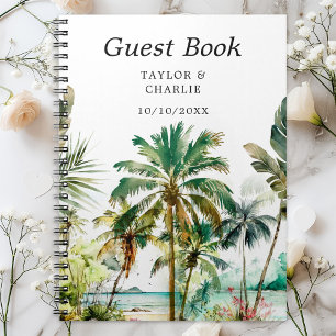 Tropical Beach Destination Wedding Guest Book
