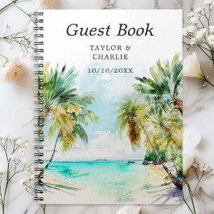 Tropical Beach Destination Wedding Guest Book