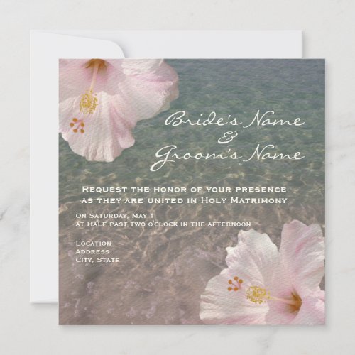Tropical Beach Destination Wedding Invitation