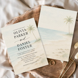 Tropical Beach Destination Wedding Invitation