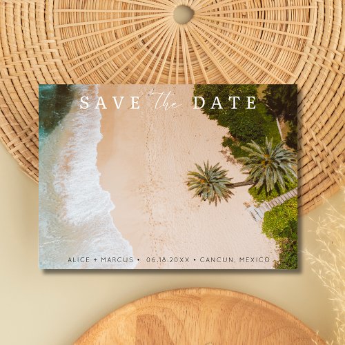 Tropical Beach Destination Wedding Save the Date