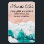 Tropical Beach Destination Wedding Save the Date  Magnet<br><div class="desc">Tropical Beach Destination Wedding Save the Date Magnet is a perfect unique design for your guests for wedding theme like beach, Destination, Summer , Hawaii or tropical .It features beach , sea waves , sand photo & template for text . Please click on the personalize button to customize it with...</div>