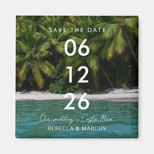 Tropical Beach Destination Wedding Save the Date