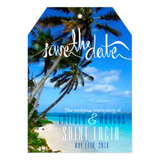Tropical Beach Destination Wedding Save the Dates Card