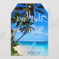 Tropical Beach Destination Wedding Save the Dates Save The Date