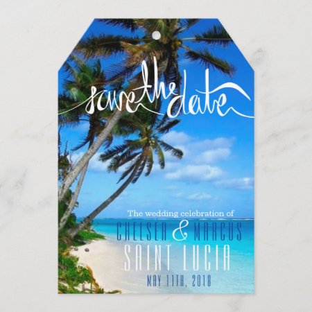 Tropical Beach Destination Wedding Save The Dates Save The Date