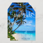 Tropical Beach Destination Wedding Save the Dates Save The Date (Front/Back)