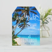 Tropical Beach Destination Wedding Save the Dates Save The Date (Standing Front)