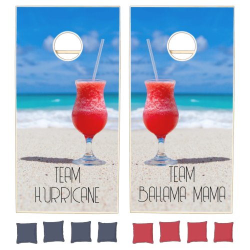 Tropical Beach Drink Photo Cornhole Set