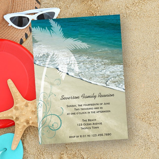 Tropical Beach Family Reunion Invitation (Creator Uploaded)