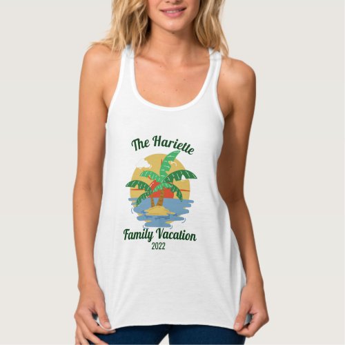 Tropical Beach Family Summer Vacation Matching T_S Tank Top