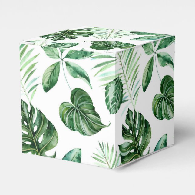 Tropical Beach Favor Boxes (Front Side)