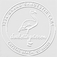 Tropical Beach Flamingo Bird Modern Return Address