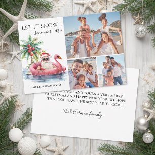 Tropical Beach Funny Christmas Photo Holiday Card