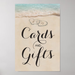 Tropical Beach Gifts &amp; Cards Wedding Poster