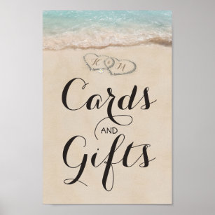 Tropical Beach Gifts & Cards Wedding Poster