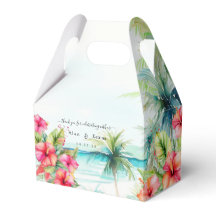 Tropical Beach Hibiscus Favor Box